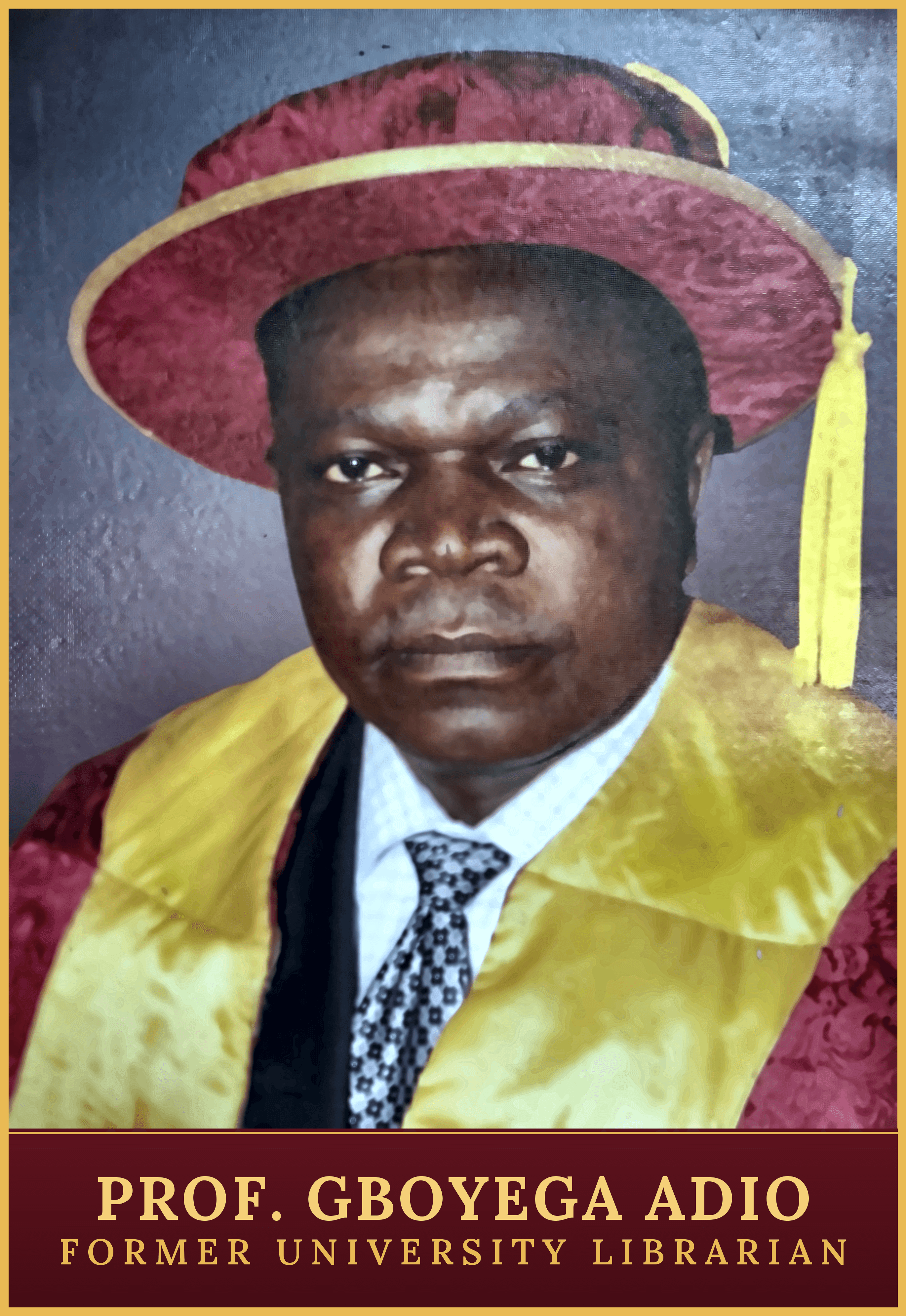 Professor Gboyega Adio memorial tribute portrait